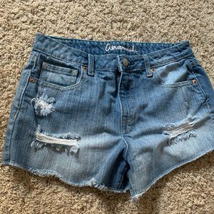 Aeropastale Denim High Rise Shorty Size 8